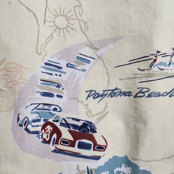 Bluewater wear short sleeve button front Hawaiian car print shirt men's size 2X - Picture 13 of 14